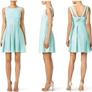 KATE SPADE mint crepe bow back mini dress, Sz 0.